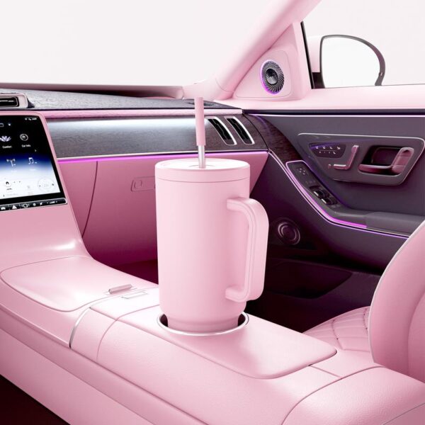 【MEOKY】Taza térmica para coche con asa de acero inoxidable de gran capacidad - Image 7